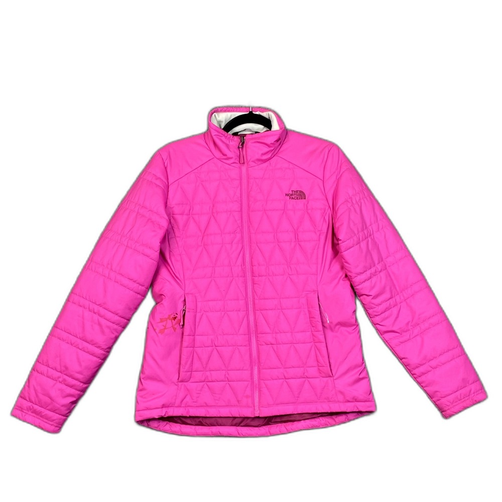 The North Face Puffer Jacket Womens Medium Pink Quilted Insulated Hike Gorpcore